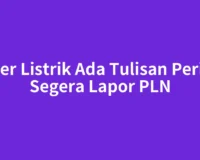 Meter Listrik Ada Tulisan Periksa Segera Lapor PLN