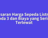 Kisaran Harga Sepeda Listrik Roda 3 dan Biaya yang Sering Terlewat