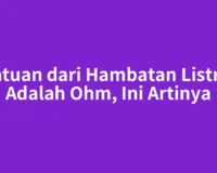 Satuan dari Hambatan Listrik Adalah Ohm, Ini Artinya