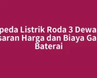 Sepeda Listrik Roda 3 Dewasa: Kisaran Harga dan Biaya Ganti Baterai